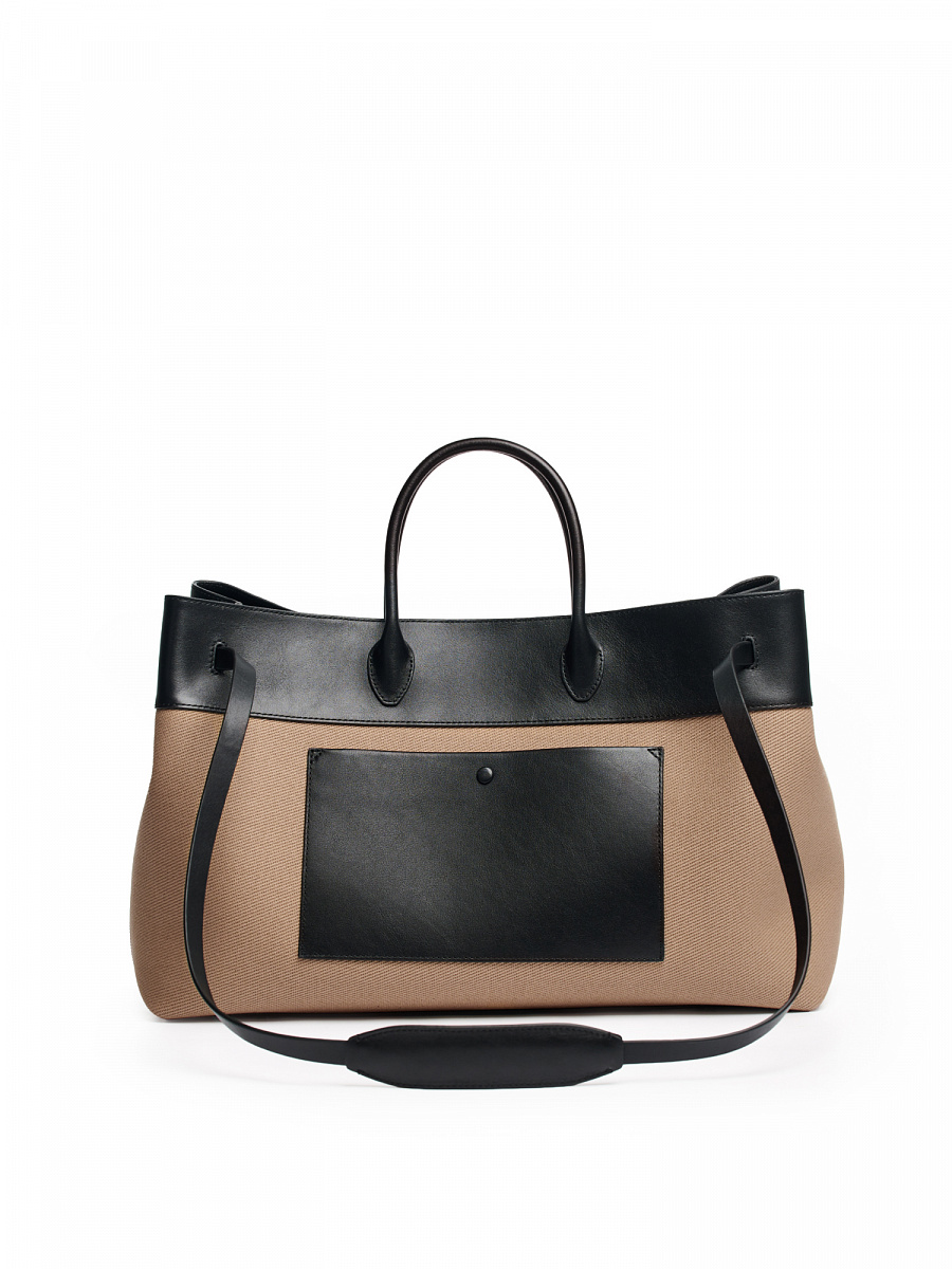Сумка PROUN L Beige/black, фото №5