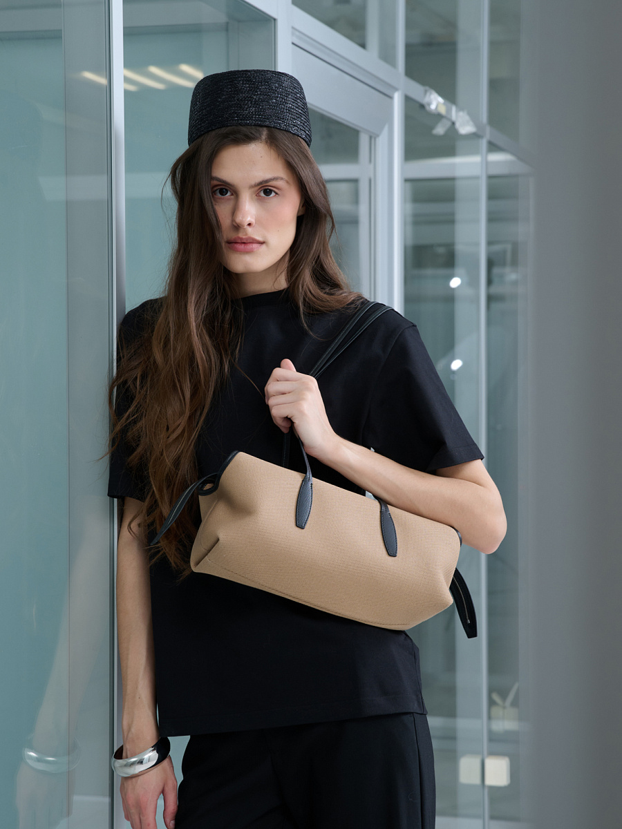 Сумка ESTER mini Beige/caviar, фото №6