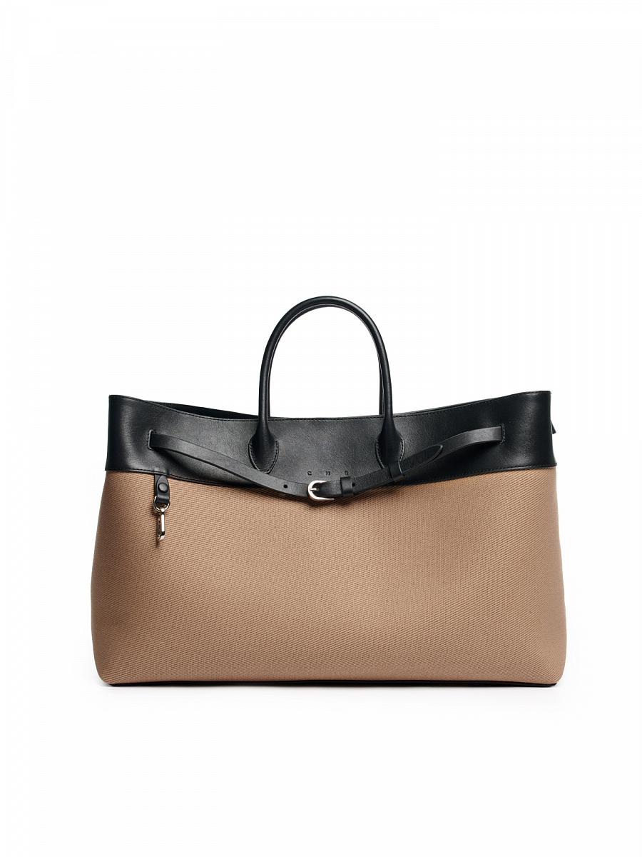 Сумка PROUN L Beige/black, фото №2